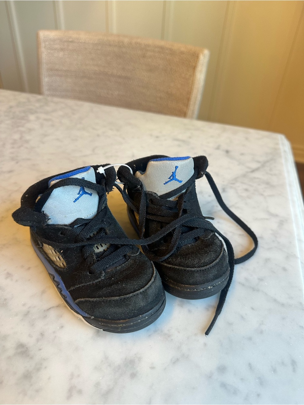 Toddler Jordans Retro 5 Black & Blue size 7C